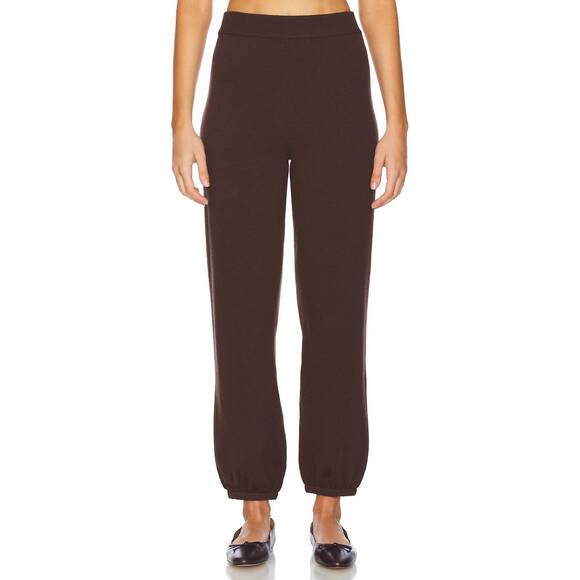 NEW JONATHAN SIMKHAI high-rise elastic cuffs joggers in chocolate - Picture 1 of 6